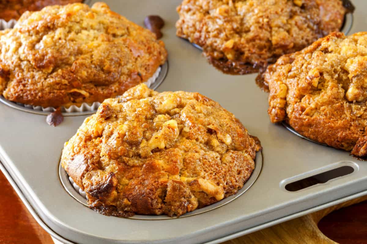 keto banana nut muffins recipe card image