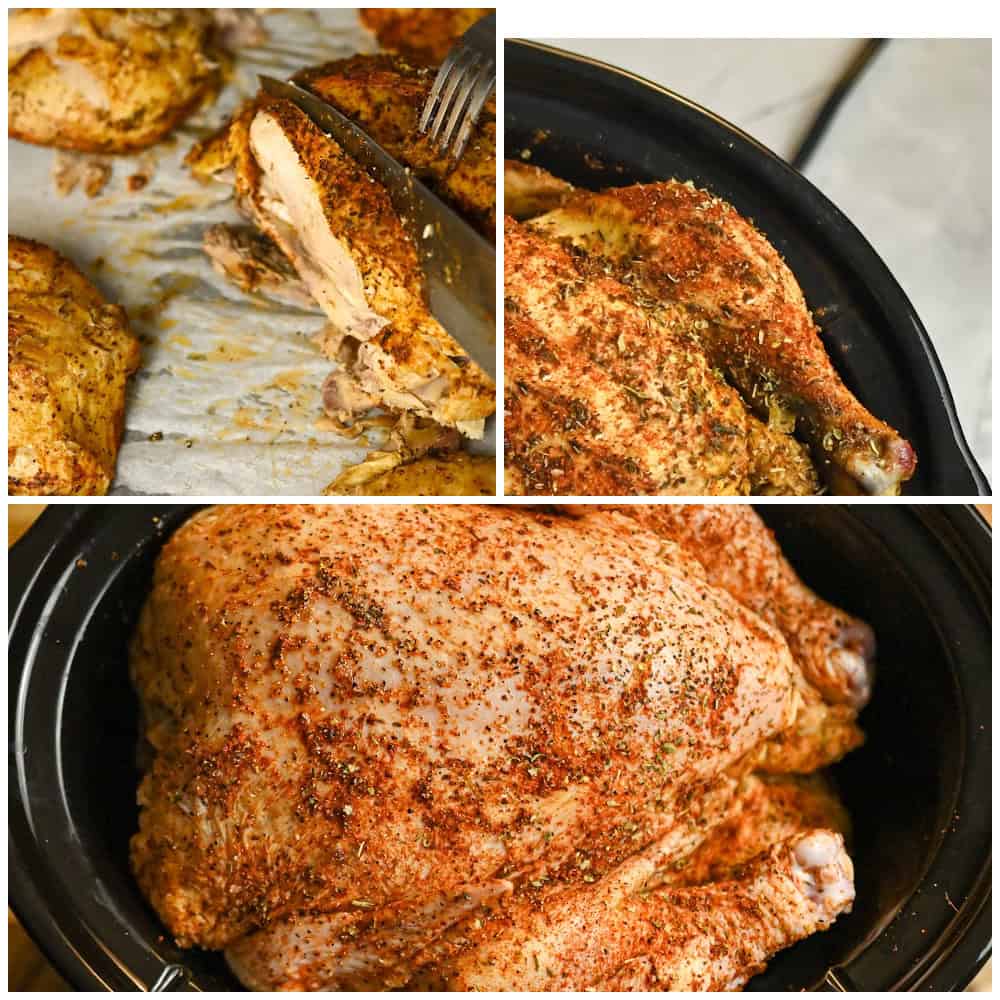 Carnivore Whole Crockpot Chicken Process Pictures