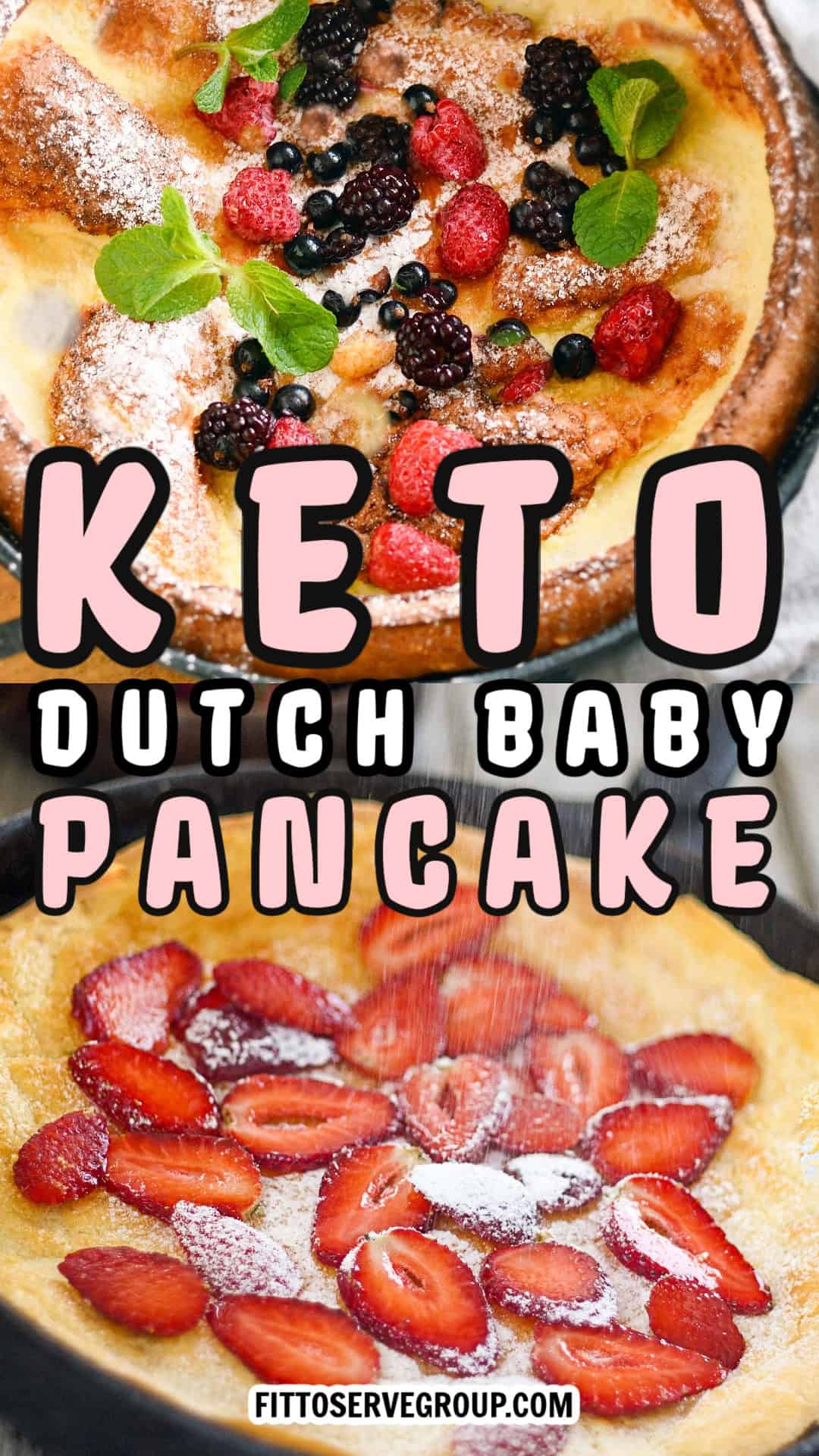 Keto Dutch Baby Pancake, Sugar-Free & Gluten-Free